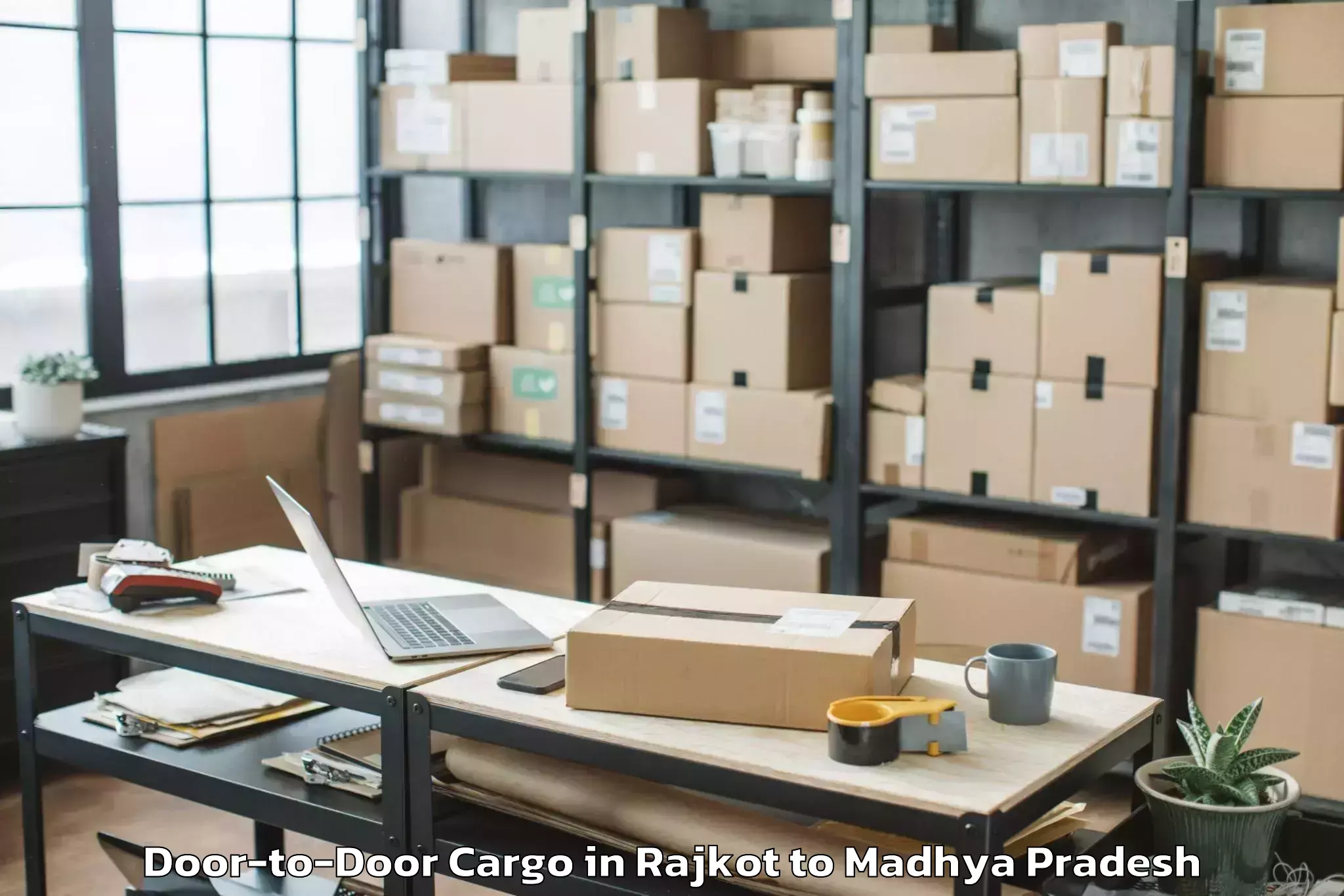 Efficient Rajkot to Ganj Basoda Door To Door Cargo